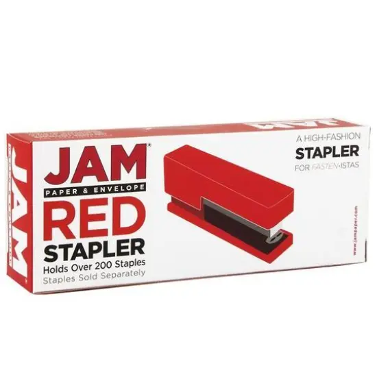 JAM Paper Desk Stapler & Staples Set Red/Blue {5}