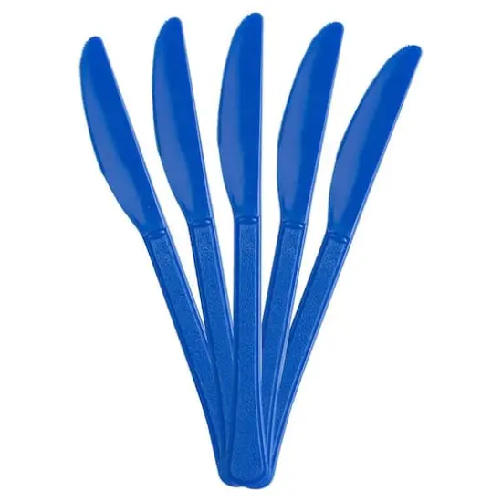 JAM Paper Premium Utensils Plastic Knives Party Pack, 48ct. Royal Blue {3}