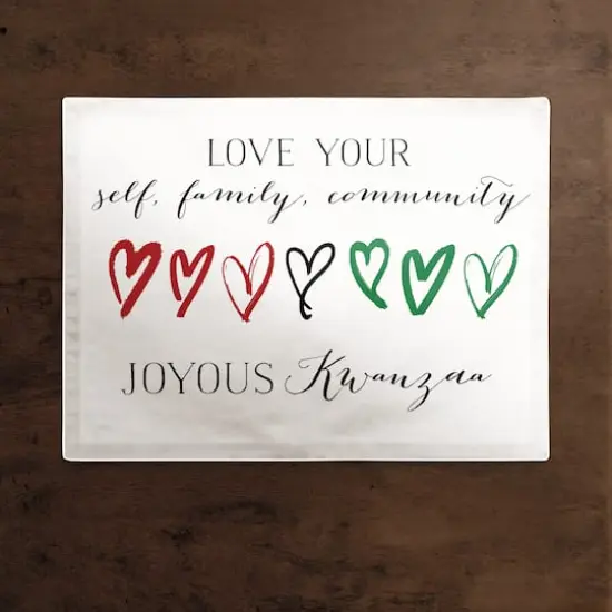 Love Self Family Community Print Placemat {3}
