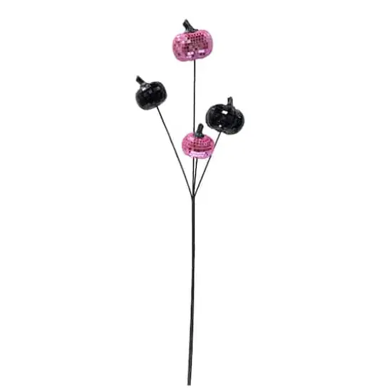 28" Disco Pumpkin Stem by Ashland&reg; Pink/Black {1}