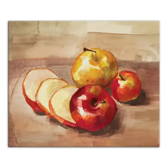 Apple Still Life Canvas Wall Art {1}