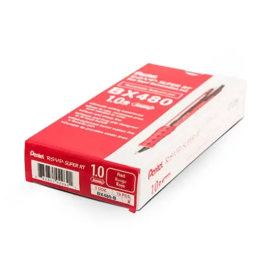 R.S.V.P.&reg; Super RT Retractable Ballpoint Pen, 12ct. Red {5}