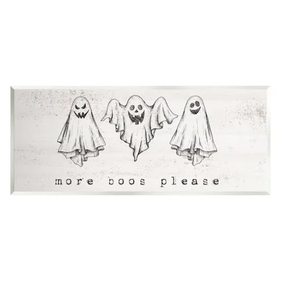 Stupell Industries More Boos Please Scary Ghosts Wall Plaque Art {1}
