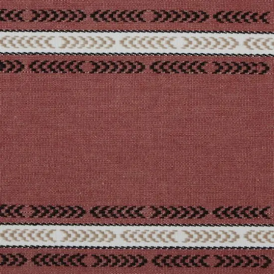 DII&reg; 72" Dobby Striped Fringe Ribbed Table Runner Dobby Clay {6}