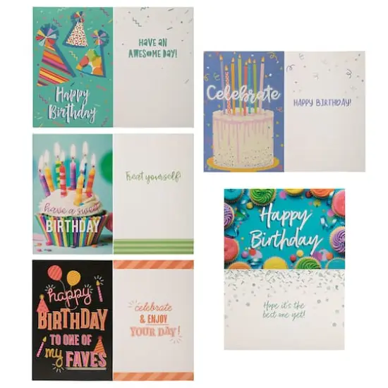 JAM Paper 4" x 6" Birthday Bash Assortment Cards & Matchings Envelope Set, 10ct. {4}