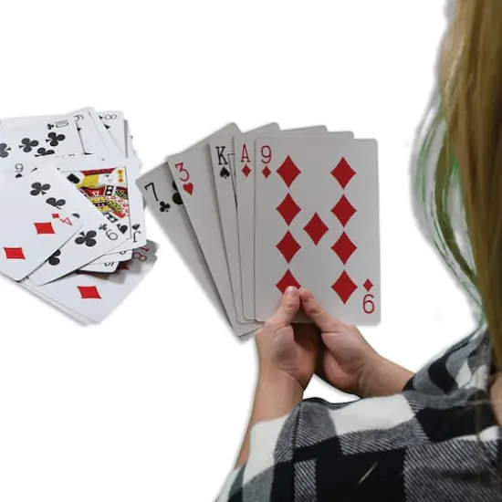 Learning Advantage&trade; 4.5" x 6.75" Giant Playing Cards, 2 Packs of 52 {4}