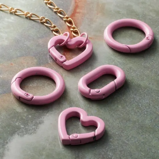 Enameled Hinge Closure Assortment by Bead Landing&trade; Light Pink {3}