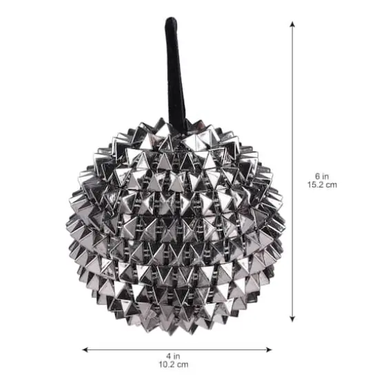 4" Silver Spikes Ball Ornament by Ashland&reg; {4}