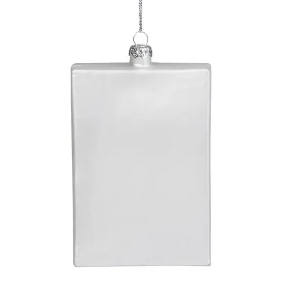 3.5" Green USPS Santa Stamp Twas The Night Before Christmas Glass Christmas Ornament {7}