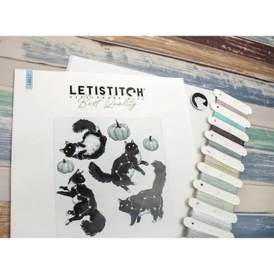 LetiStitch Cat Constellation Counted Cross Stitch Kit {4}