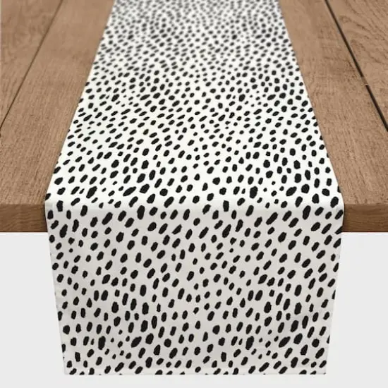 Monochromatic Spot Pattern 16" x 90" Cotton Twill Runner {1}