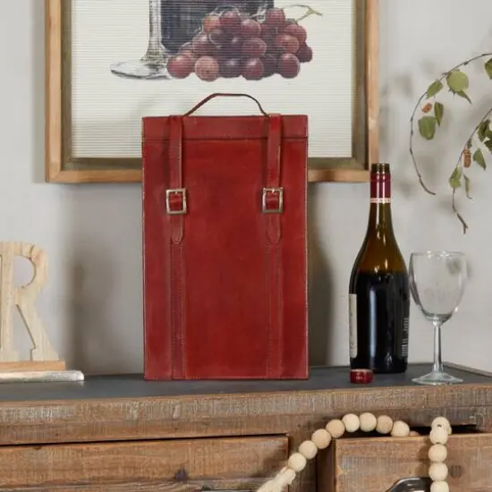Red Modern Wine Holder, 9" x 5" x 16" {8}
