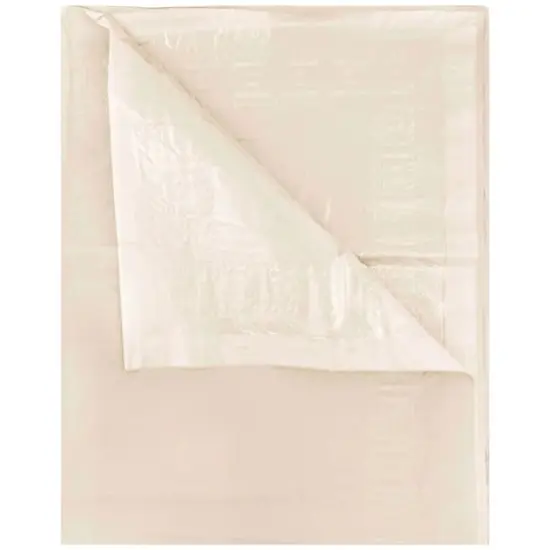 JAM Paper 108" Rectangular Plastic Lined Paper Table Cover Ivory {4}