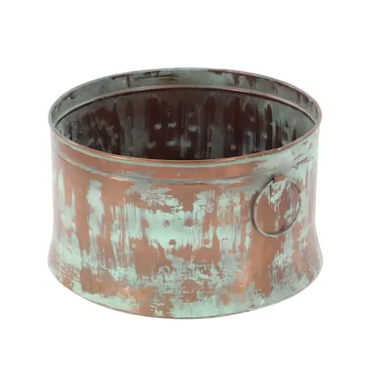 Copper Metal Rustic Planter Set {7}