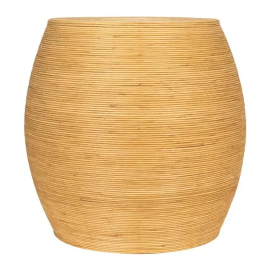 Hello Honey&reg; Small Rattan Round Accent Table Natural {8}