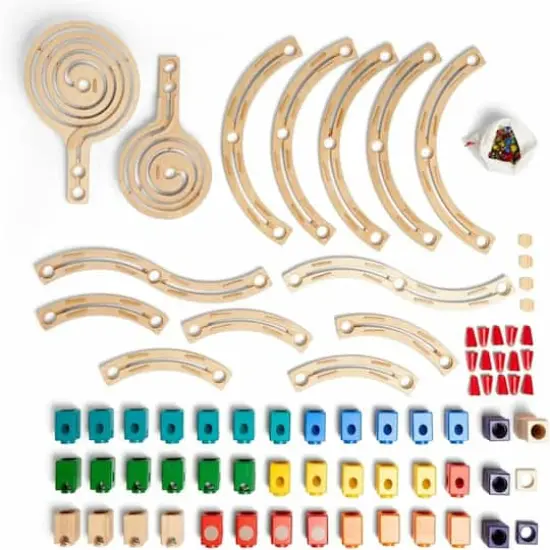 Hape Quadrilla Wooden The Cyclone Marble Run Construction Set {5}