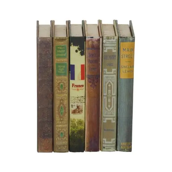 Multicolored Wooden Traditional Book Box Set {5}