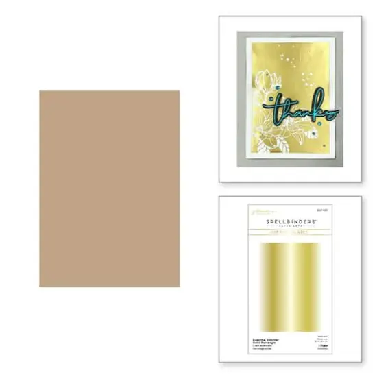 Spellbinders® Glimmer Essential Glimmer Solid Rectangle Hot Foil Plate {4}