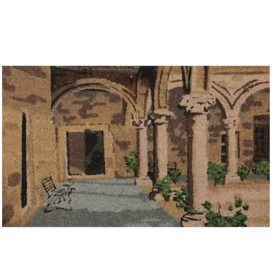 Archway Print Coir Outdoor Rectangular Door Mat, 29.5" x 17.75" {1}