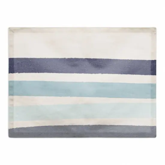 Abstract Blue Stripes Cotton Twill Placemat {1}