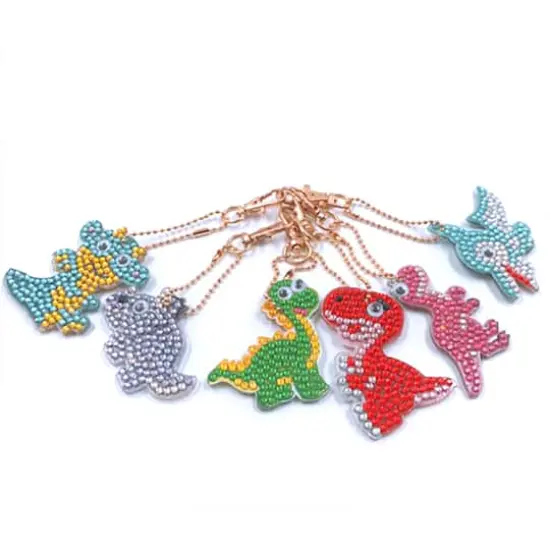 Sparkly Selections Dinosaur Diamond Painting Keychains Kit {1}