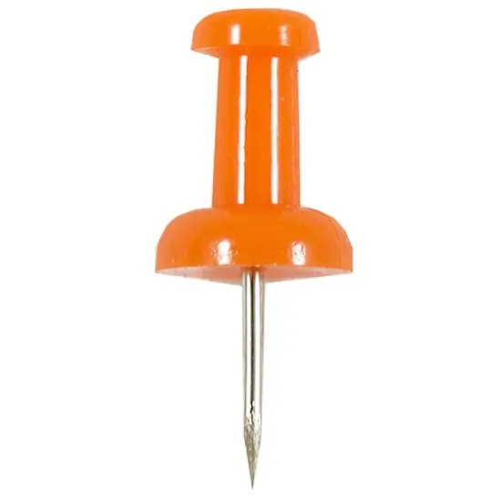 JAM Paper Colorful Standard Push Pins, 100ct. Orange {4}