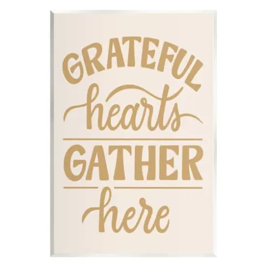 Stupell Industries Grateful Hearts Gather Here Phrase Wall Plaque Art {1}