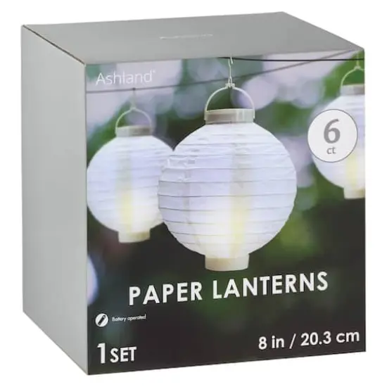 8" White Paper Lantern Set by Ashland&reg; {6}