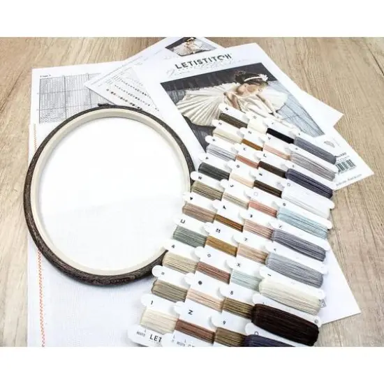 Letistitch Counted Cross Stitch Kit Little Ballerina Girl {5}