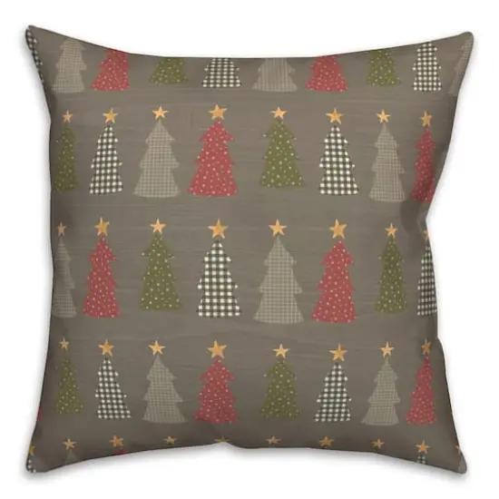 Gray Tree Pattern Throw Pillow {1}