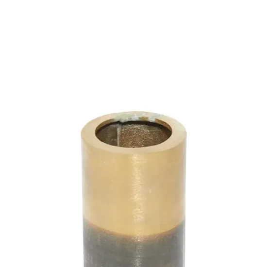 10" Brown Aluminum Rustic Vase {5}