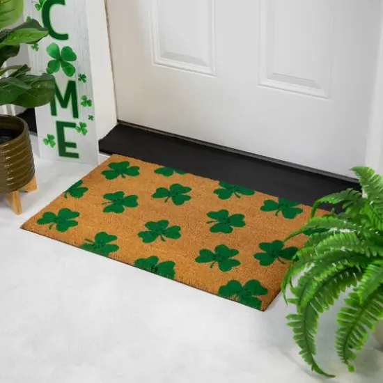 St. Patrick's Day Shamrock Doormat {3}