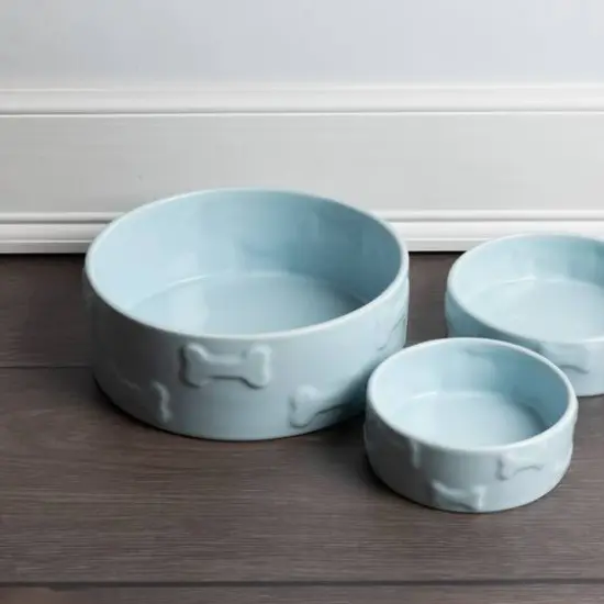 Park Life Designs Manor Blue Pet Bowl {4}