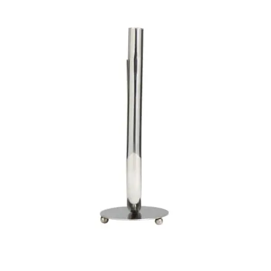 14" Silver Stainless Steel Abstract U-Shaped Candelabra {4}