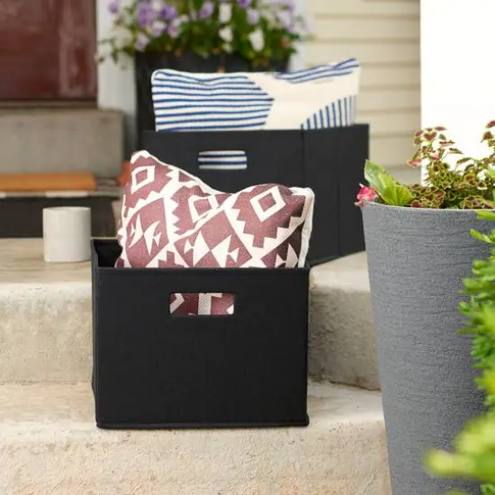 Household Essentials Storage Cubes, 2ct. Black {3}