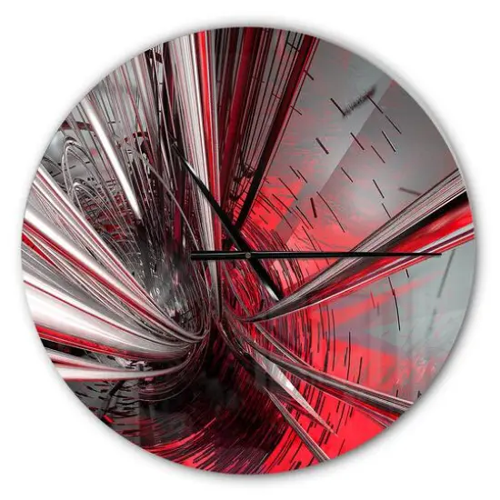 Designart Fractal 3D Deep Into Middle Wall Clock {1}