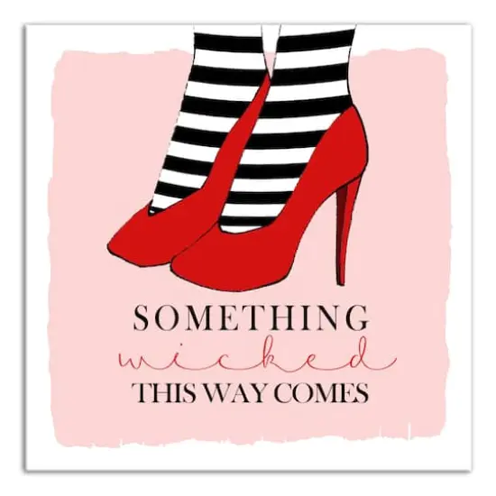Something Wicked Red Heels Canvas Wall Art {1}