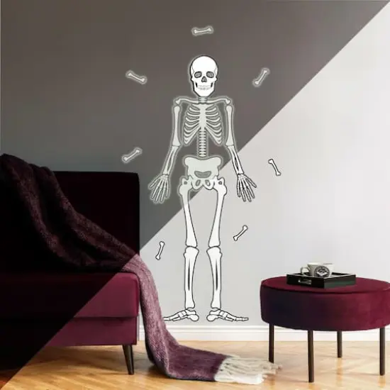 RoomMates Glow In The Dark Skeleton Peel & Stick Giant Decals {4}