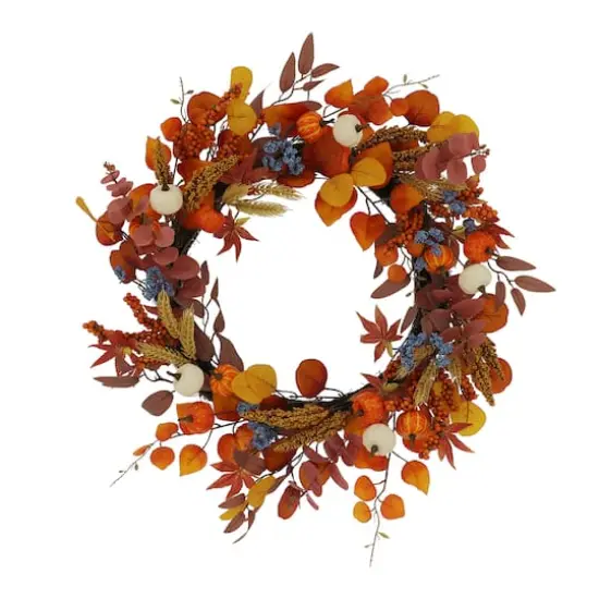24" Fall Berry & Pumpkin Wreath by Ashland&reg; {1}