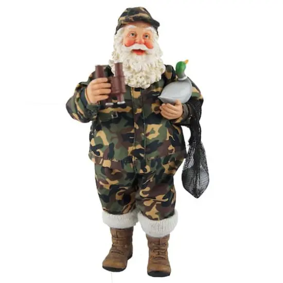 Santa's Workshop 10" Duck Hunter Santa Figurine {1}