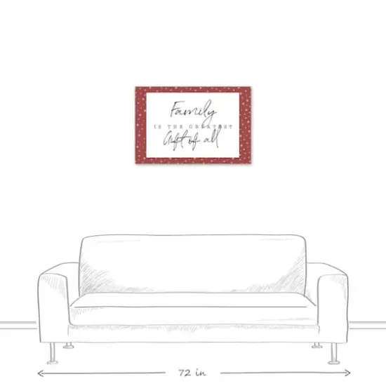 Family Greatest Gift Red Twinkle Canvas Wall Art {6}