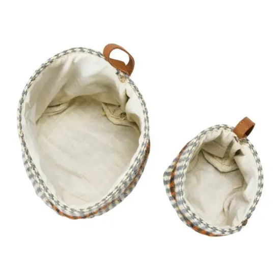 Hello Honey&reg; Rust Striped Woven Jute Basket with Liner Set {15}