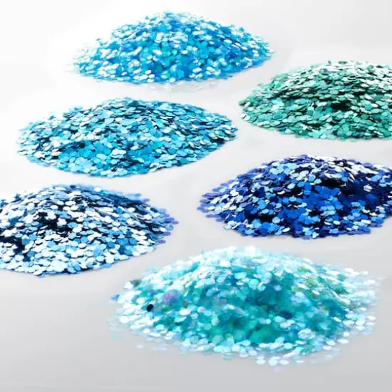 Chunky Polyester Glitter Mix by Recollections&trade; Blue {4}