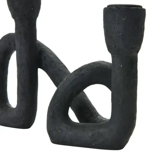 Hello Honey&reg; 8.5" Black Resin Taper Holder {8}