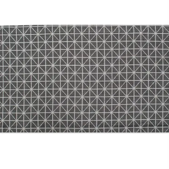 Black and White Triangle Table Runner 14" x 72" {4}