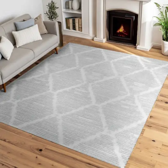 5ft. x 7ft. Gray Diamond Trellis Area Rug by Ashland&reg; {3}