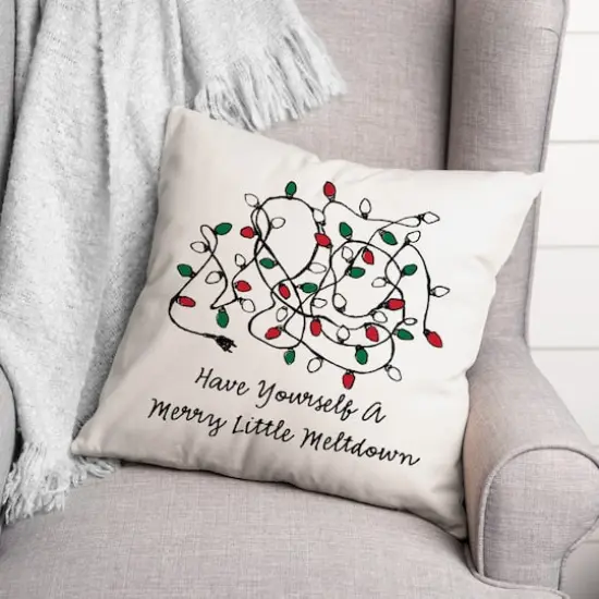 Merry Little Meltdown 18x18 Throw Pillow {3}