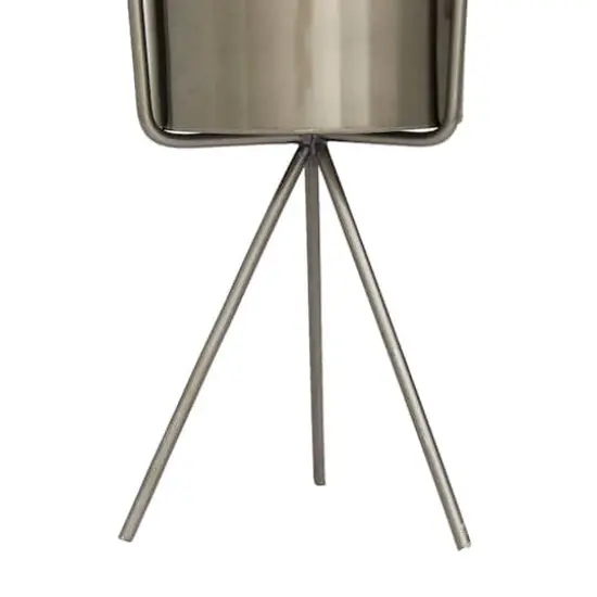 Dark Grey Contemporary Planter, Set of 2" 12", 9" {5}