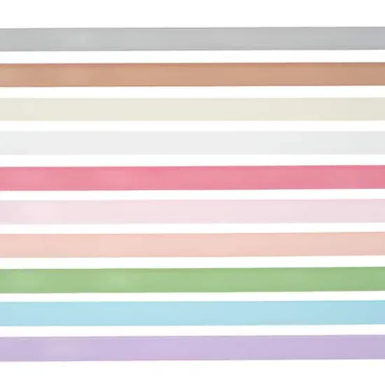 3/8" x 2yd. Pastel Colors Satin Value Pack Ribbon by Celebrate It&reg; {4}