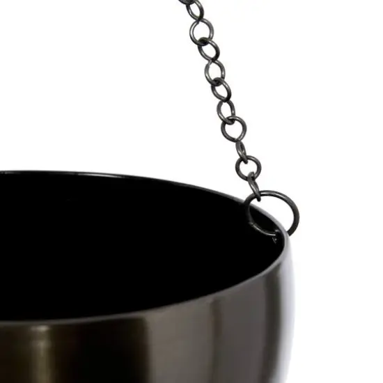 Black Metal Glam Hanging Planter Set {5}